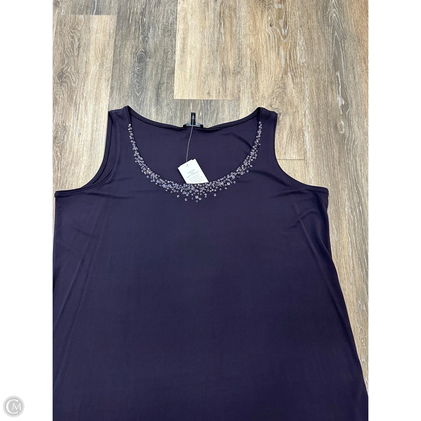 Top Sleeveless By Eileen Fisher In Purple, Size: 1x