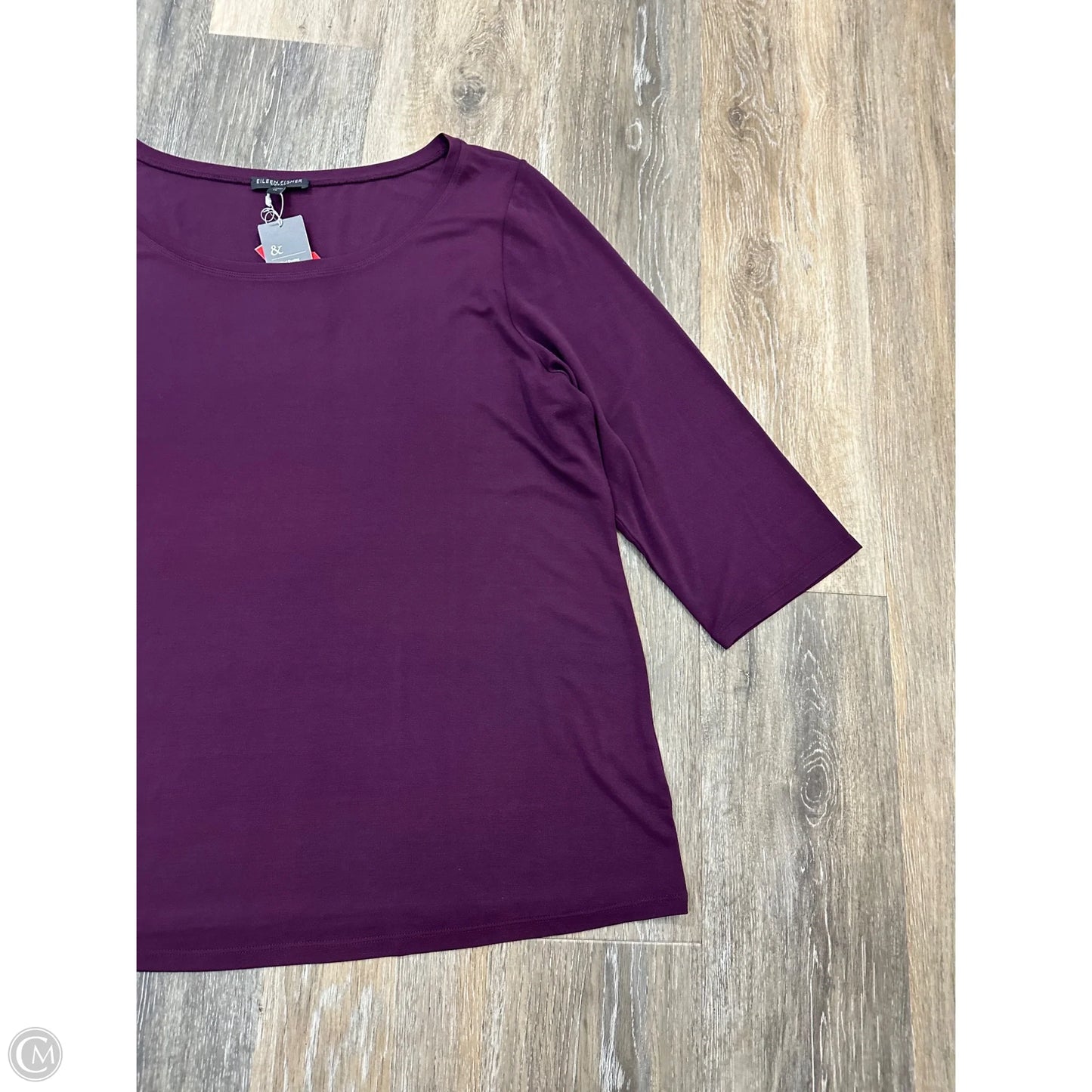 Top Long Sleeve By Eileen Fisher In Purple, Size: 1x