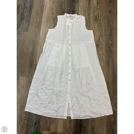 Dress Casual Midi By Eileen Fisher In White, Size: L