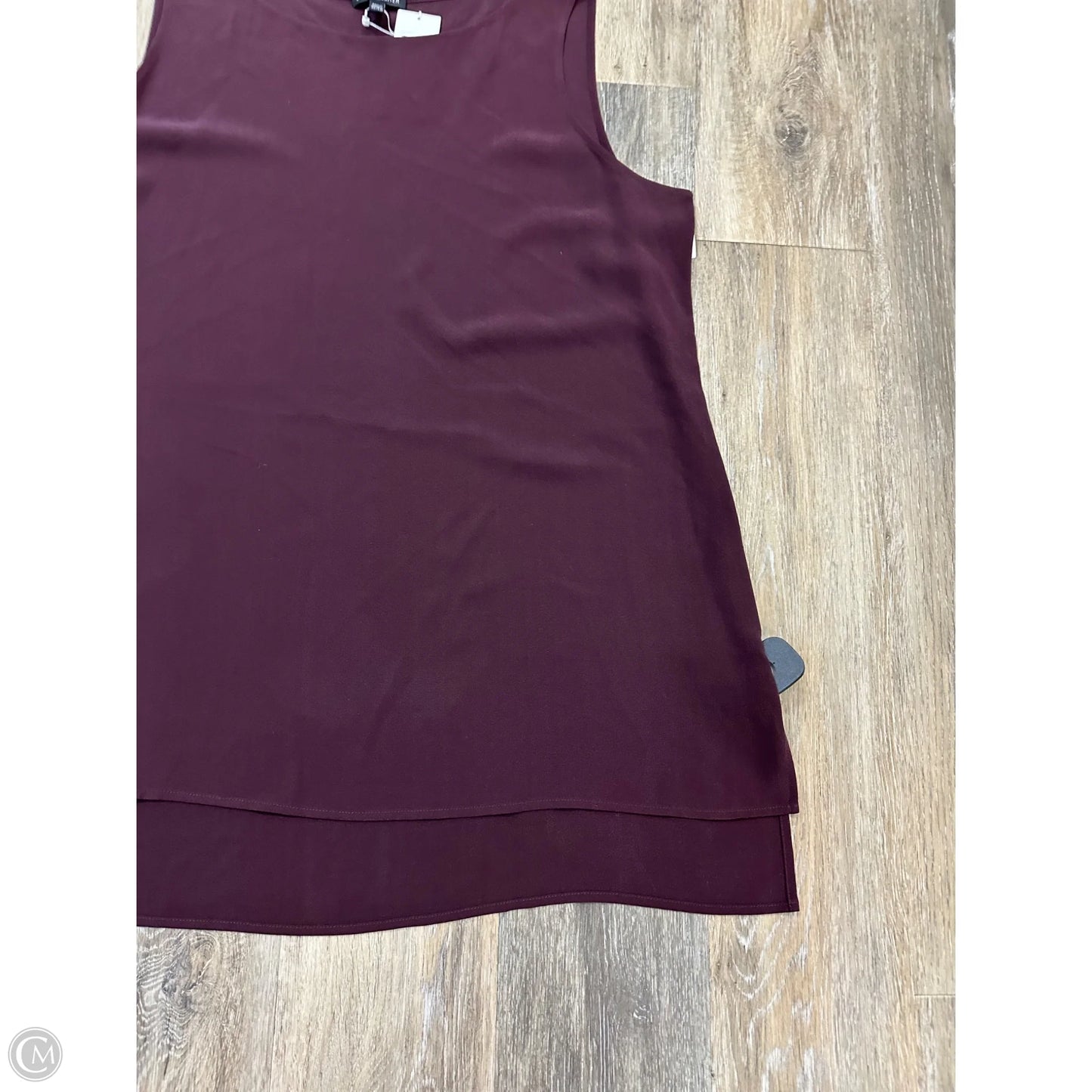 Top Sleeveless By Eileen Fisher In Maroon, Size: Xl