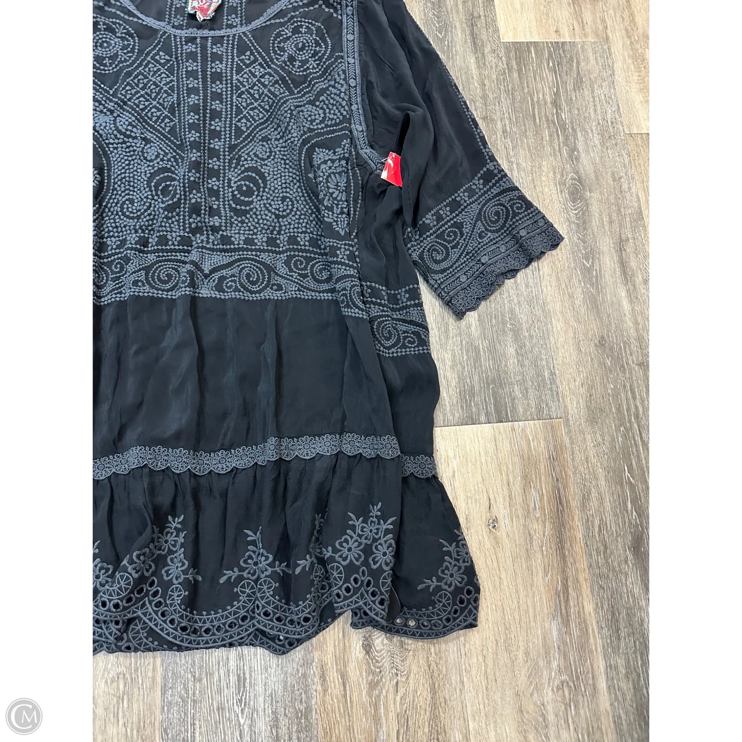Blouse Long Sleeve By Johnny Was In Black, Size: Xxl