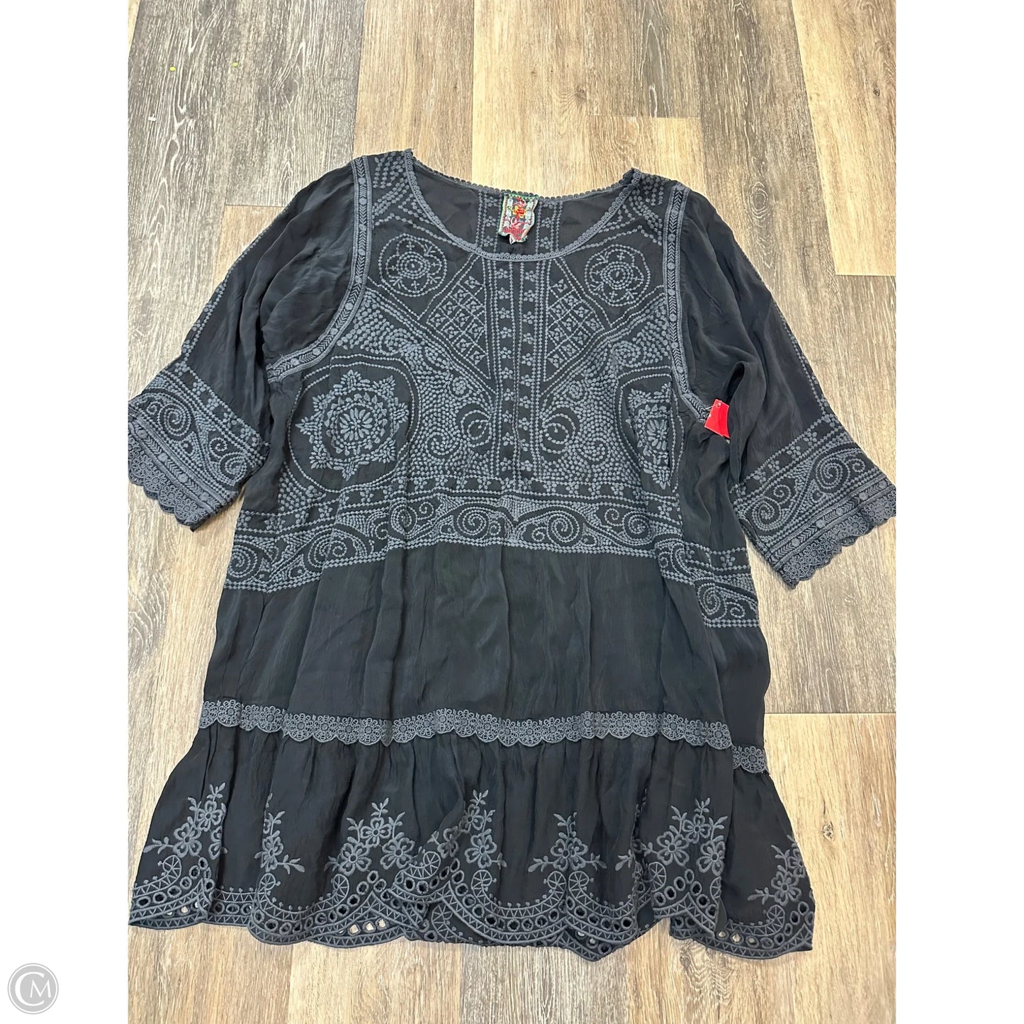 Blouse Long Sleeve By Johnny Was In Black, Size: Xxl