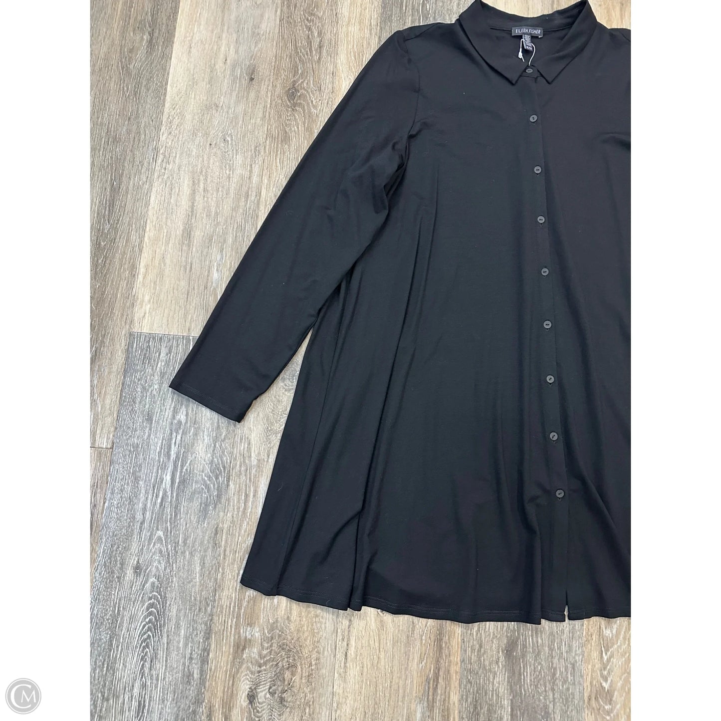 Tunic Long Sleeve By Eileen Fisher In Black, Size: Xl