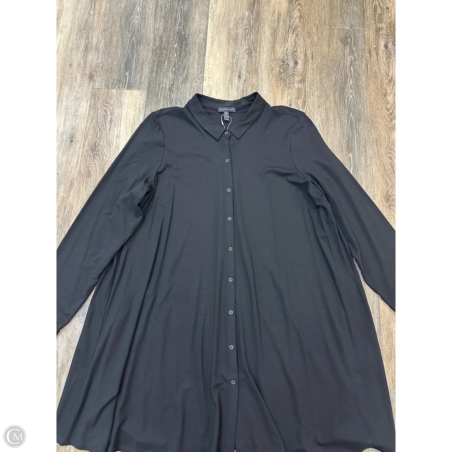 Tunic Long Sleeve By Eileen Fisher In Black, Size: Xl