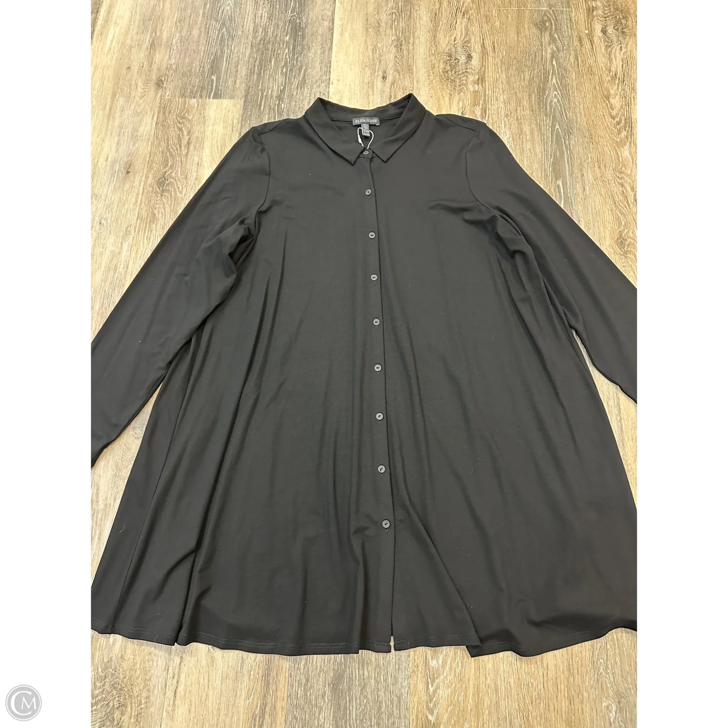 Tunic Long Sleeve By Eileen Fisher In Black, Size: Xl