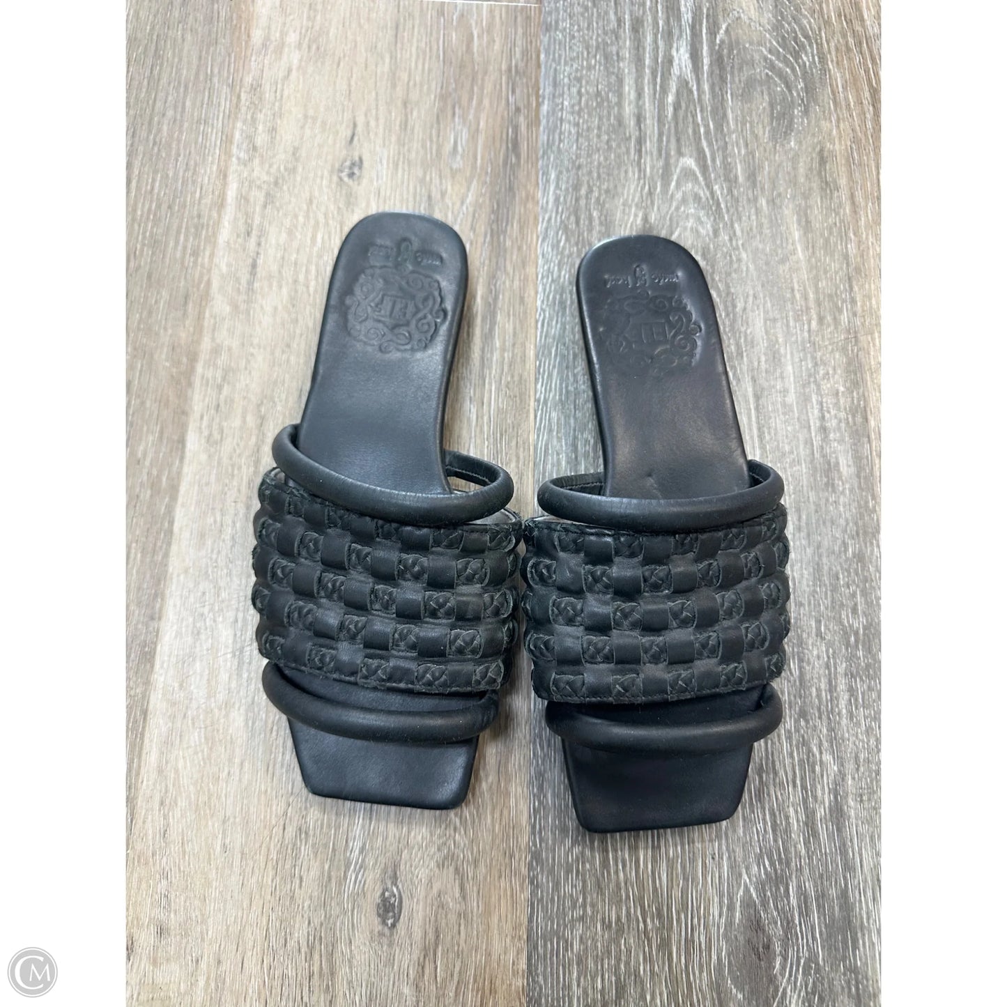 Sandals Flats By Elf In Black, Size: 7.5