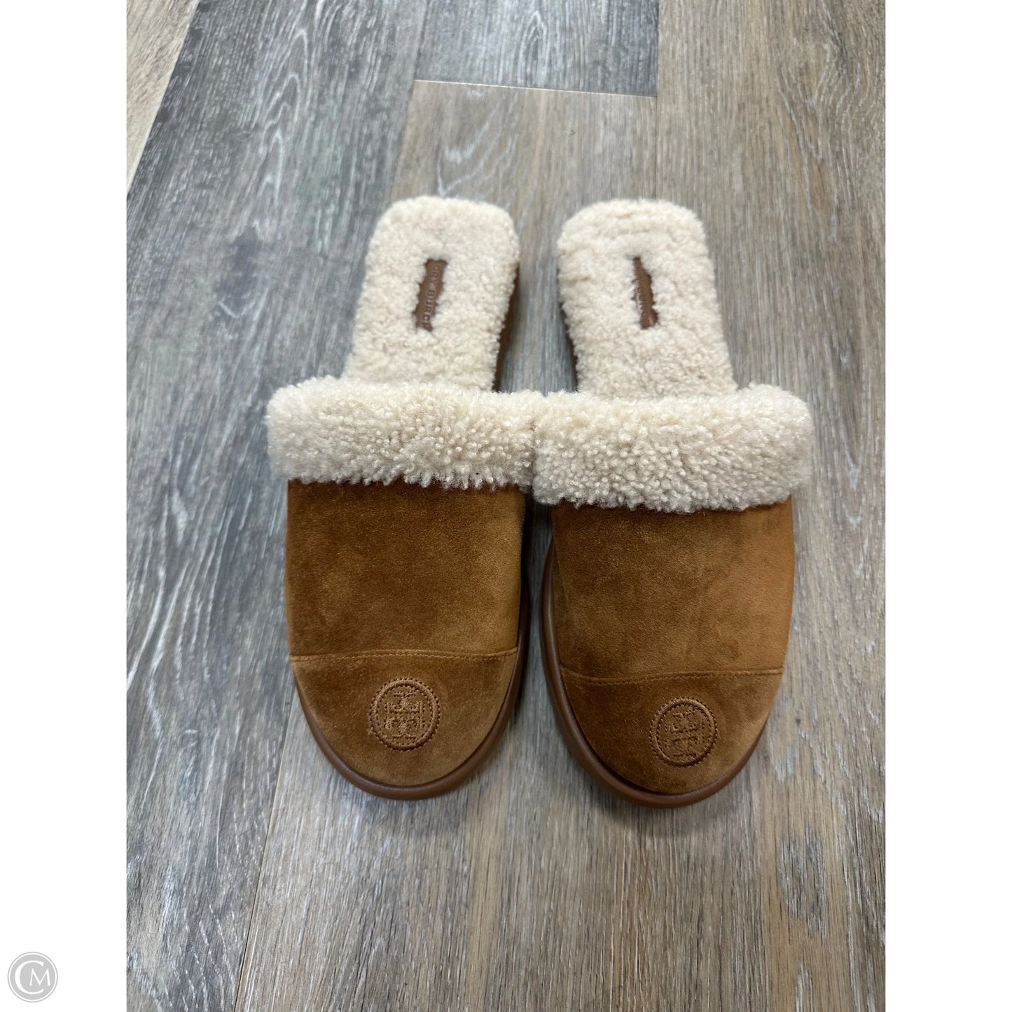 Slippers Designer By Tory Burch In Brown, Size: 10.5