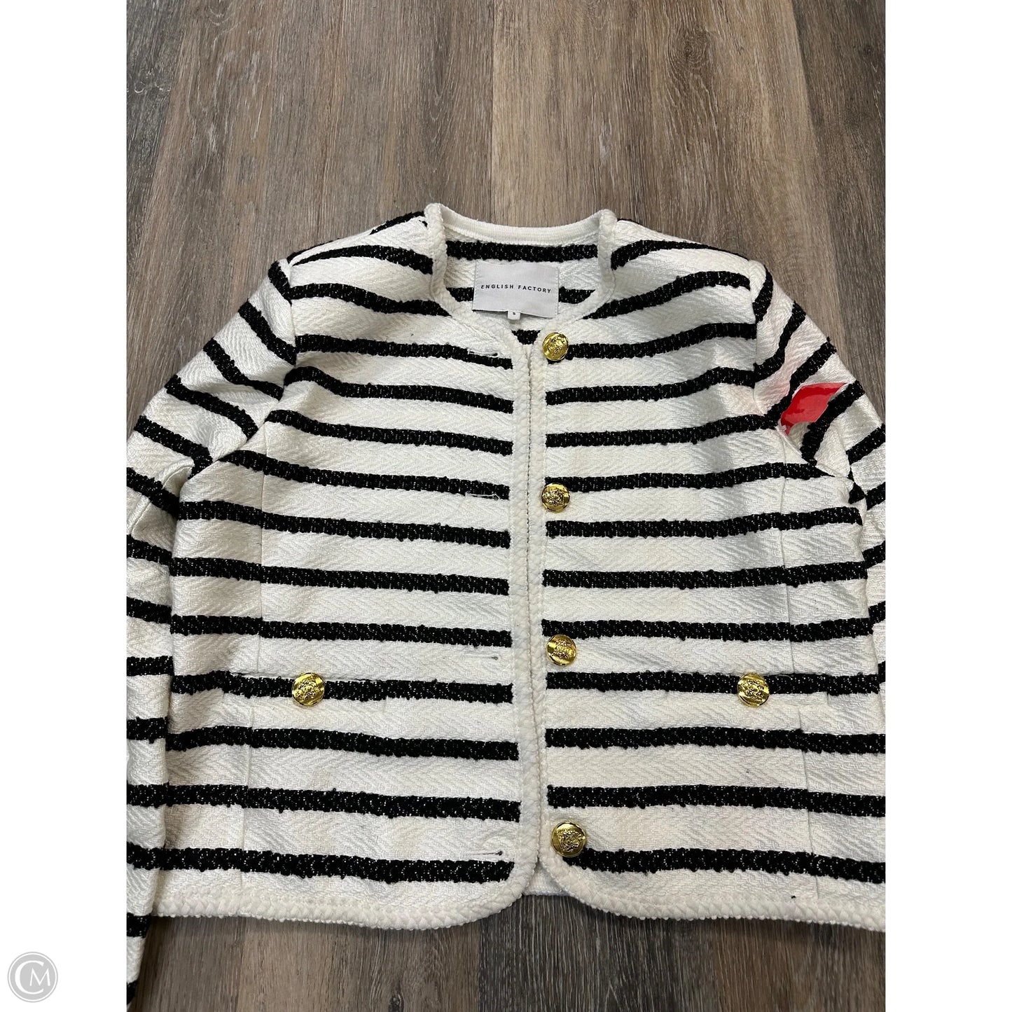 Jacket Other By English Factory In Striped Pattern, Size: S