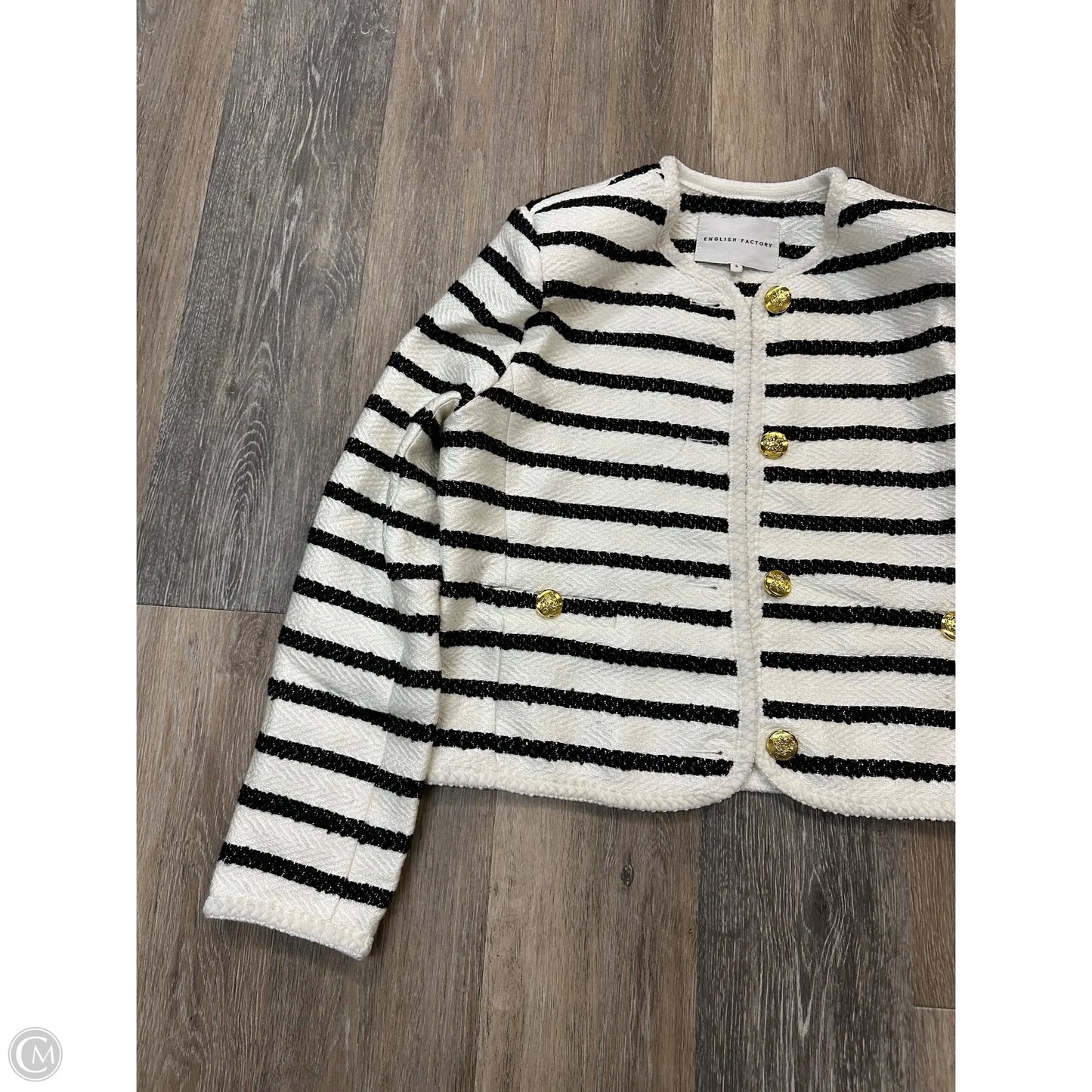 Jacket Other By English Factory In Striped Pattern, Size: S