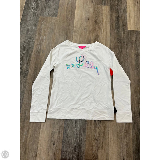 Top Long Sleeve Designer By Lilly Pulitzer In White, Size: S