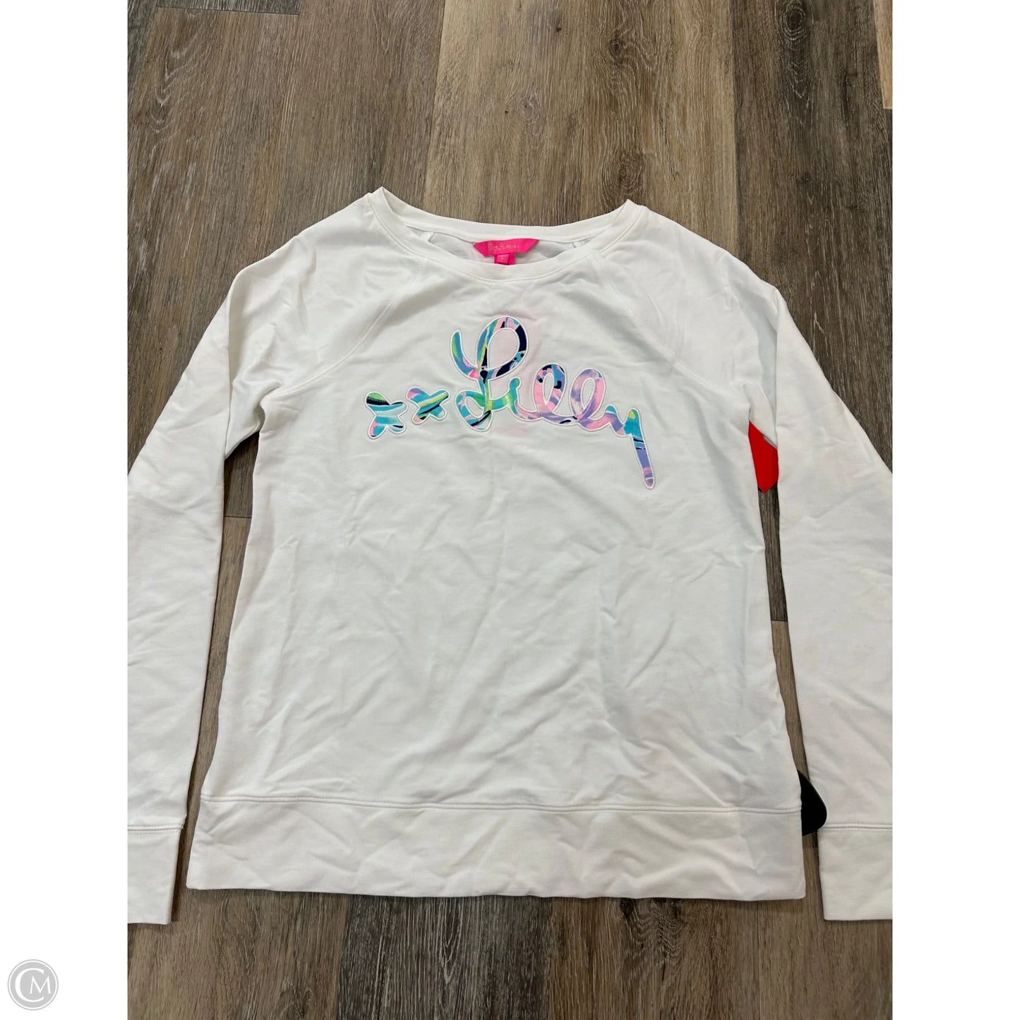 Top Long Sleeve Designer By Lilly Pulitzer In White, Size: S