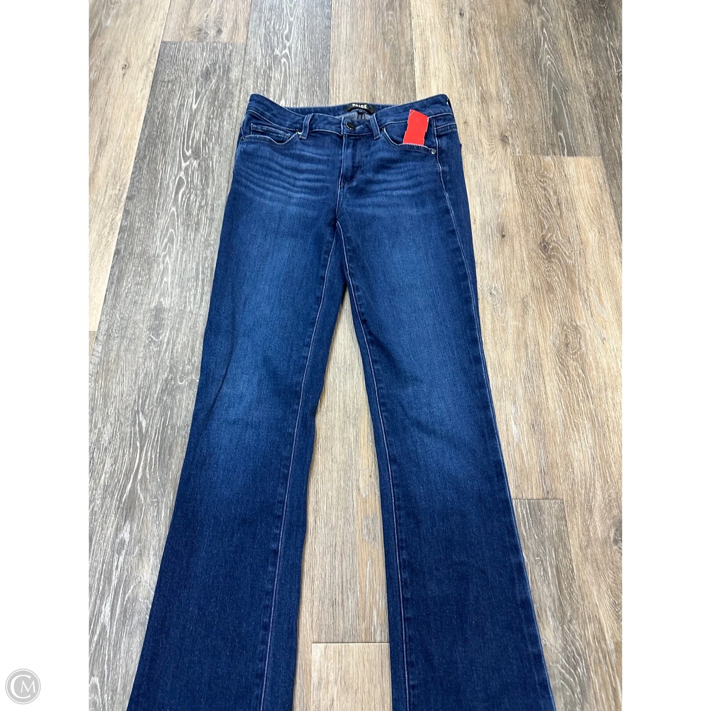 Jeans Boot Cut By Paige In Blue Denim, Size: 4