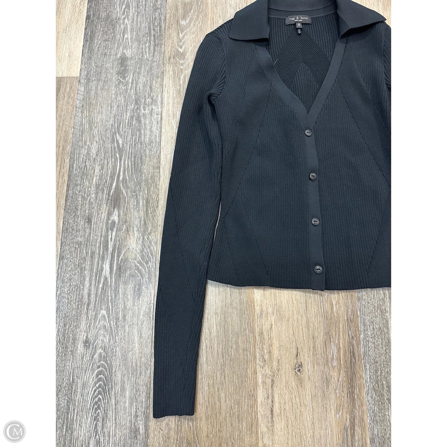 Blouse Long Sleeve By Rag And Bone In Black, Size: Xs