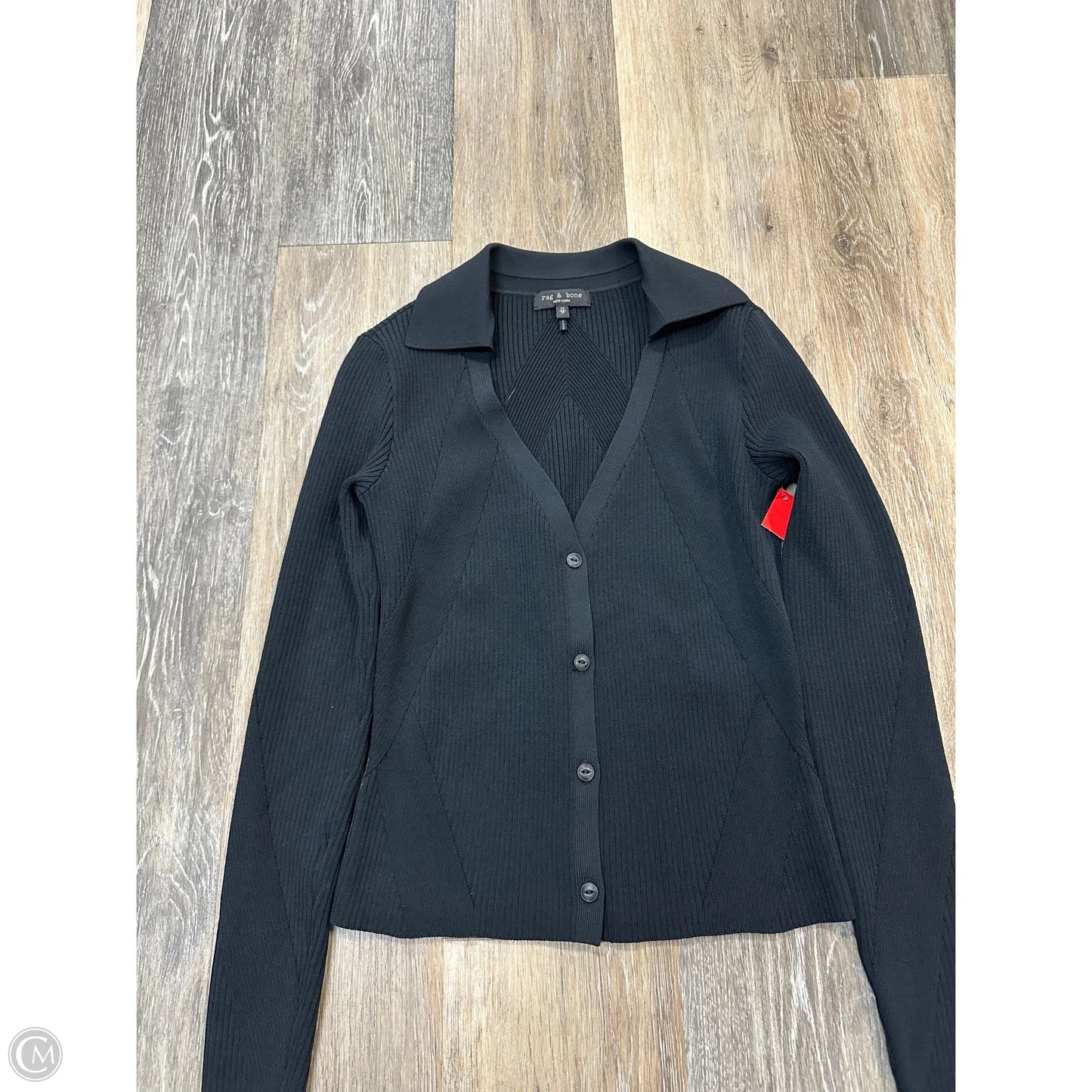 Blouse Long Sleeve By Rag And Bone In Black, Size: Xs