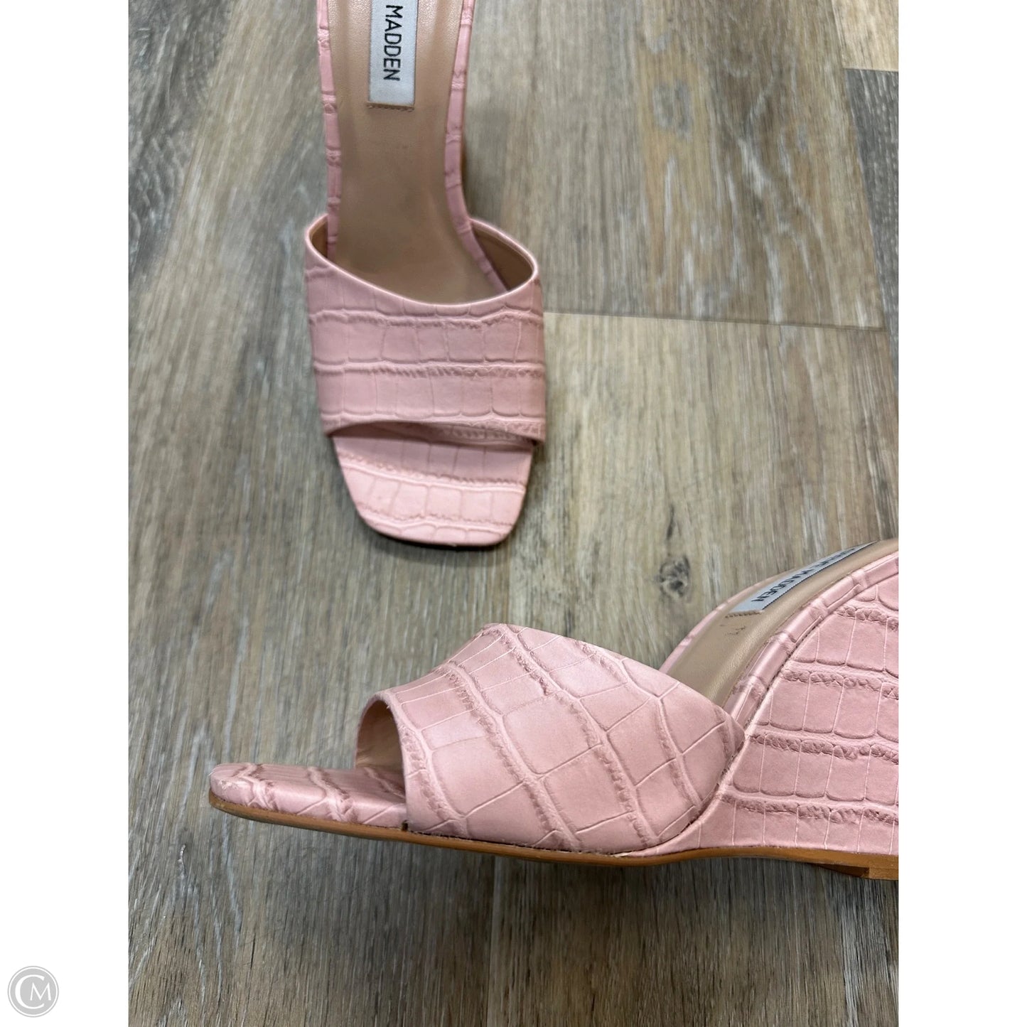 Sandals Heels Wedge By Steve Madden In Pink, Size: 8