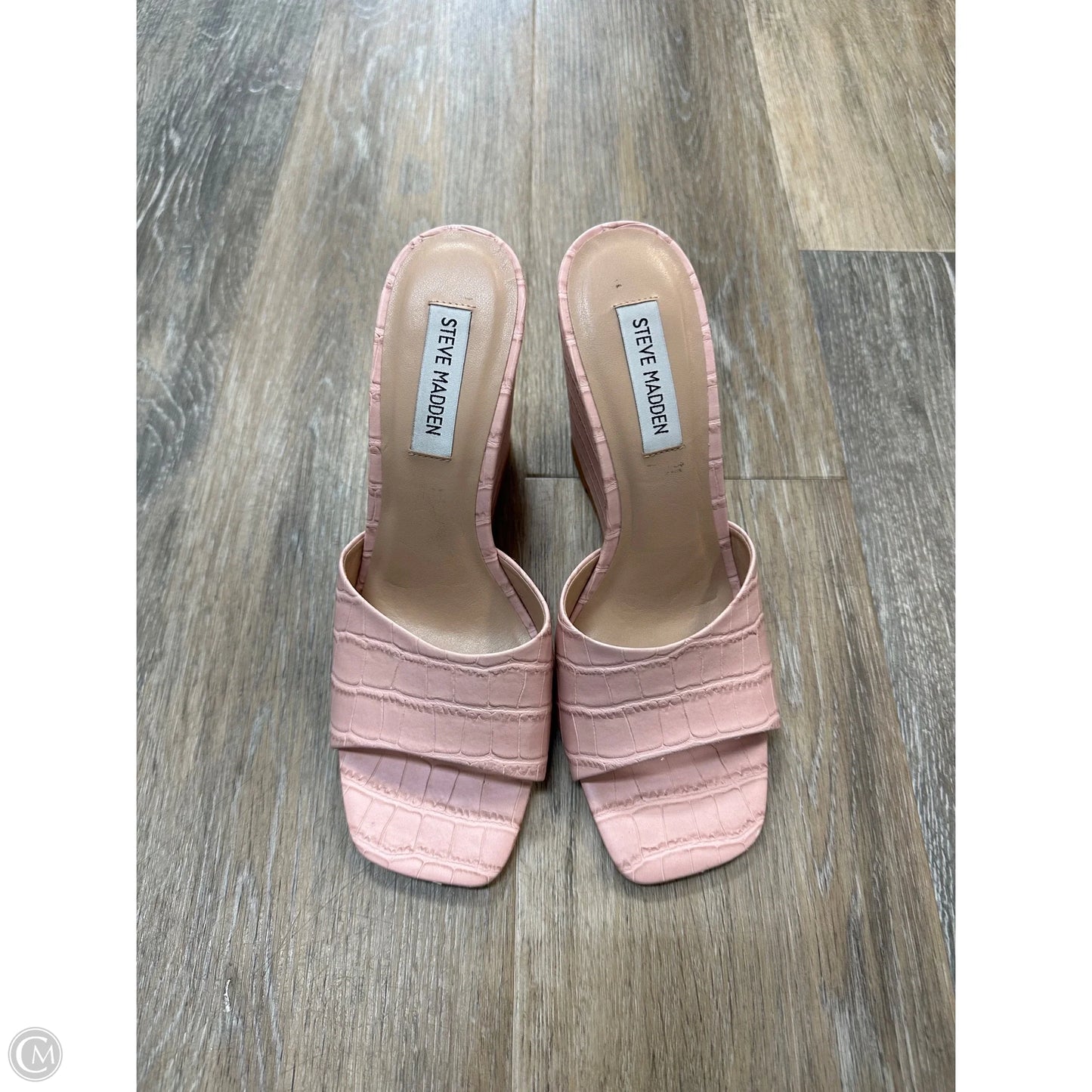 Sandals Heels Wedge By Steve Madden In Pink, Size: 8