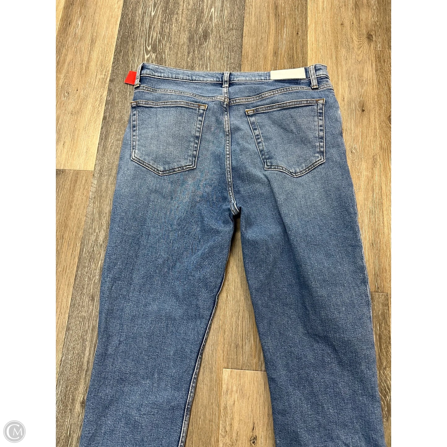 Jeans Straight By RE/DONE In Blue Denim, Size: 14