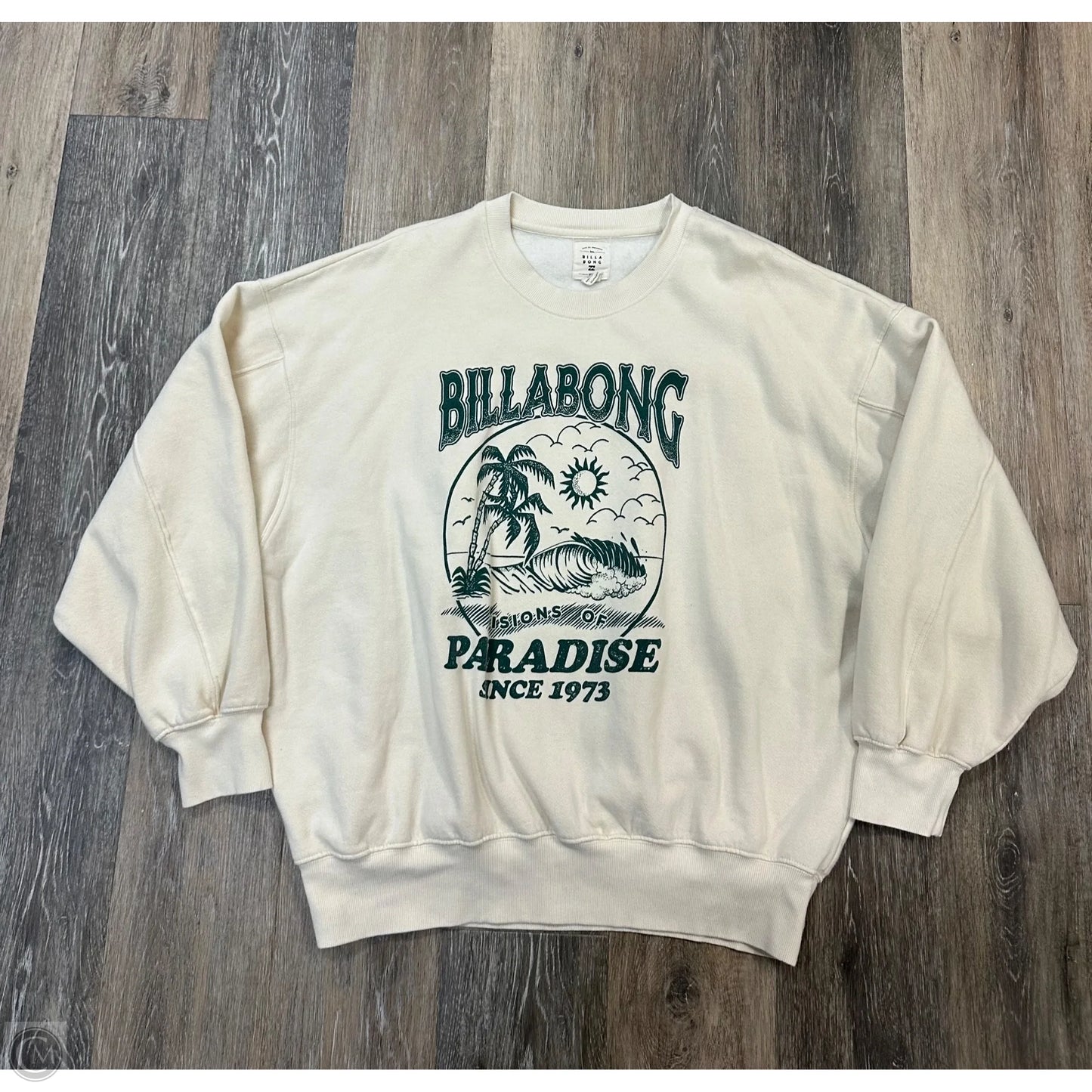 Sweatshirt Crewneck By Billabong In Cream, Size: Xl