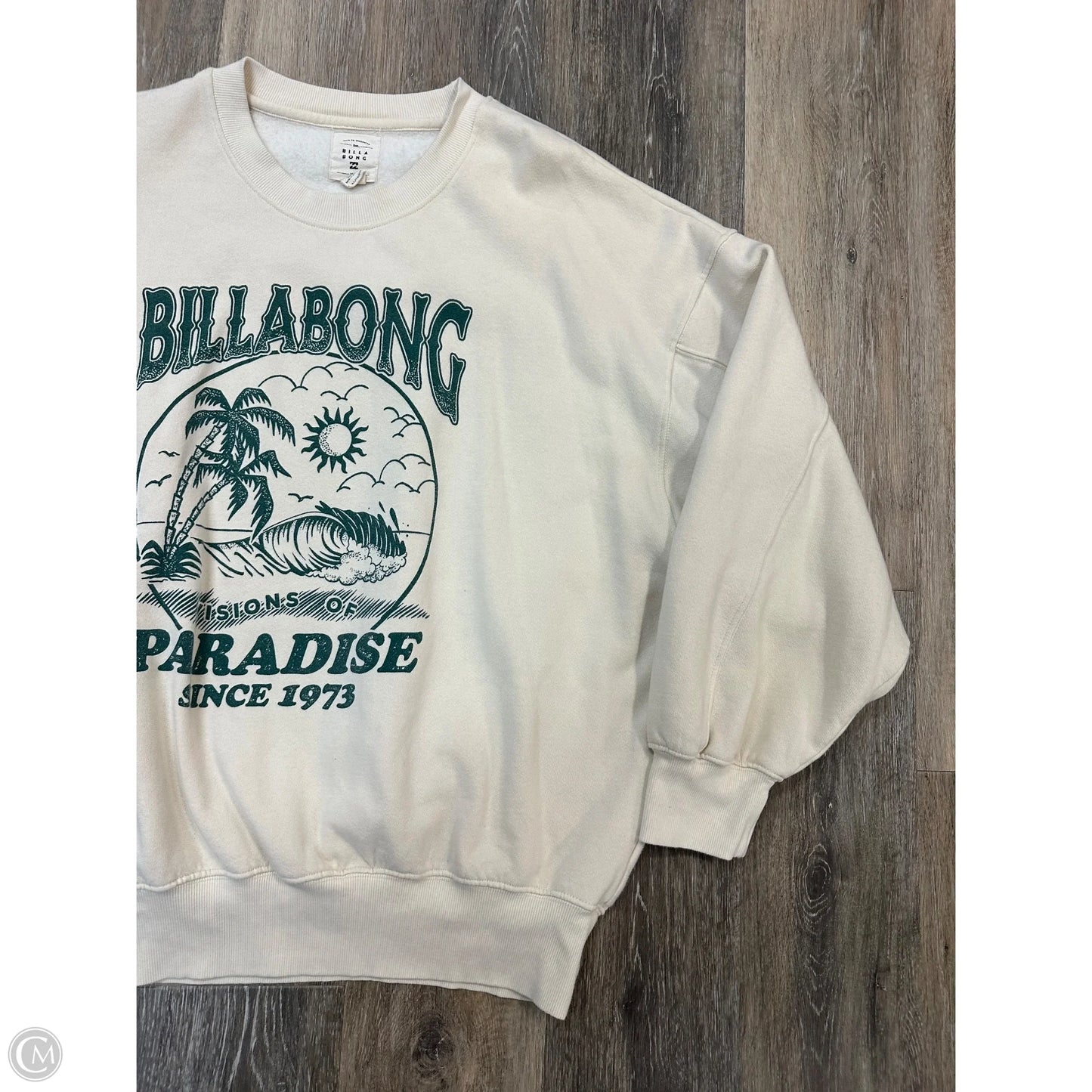 Sweatshirt Crewneck By Billabong In Cream, Size: Xl