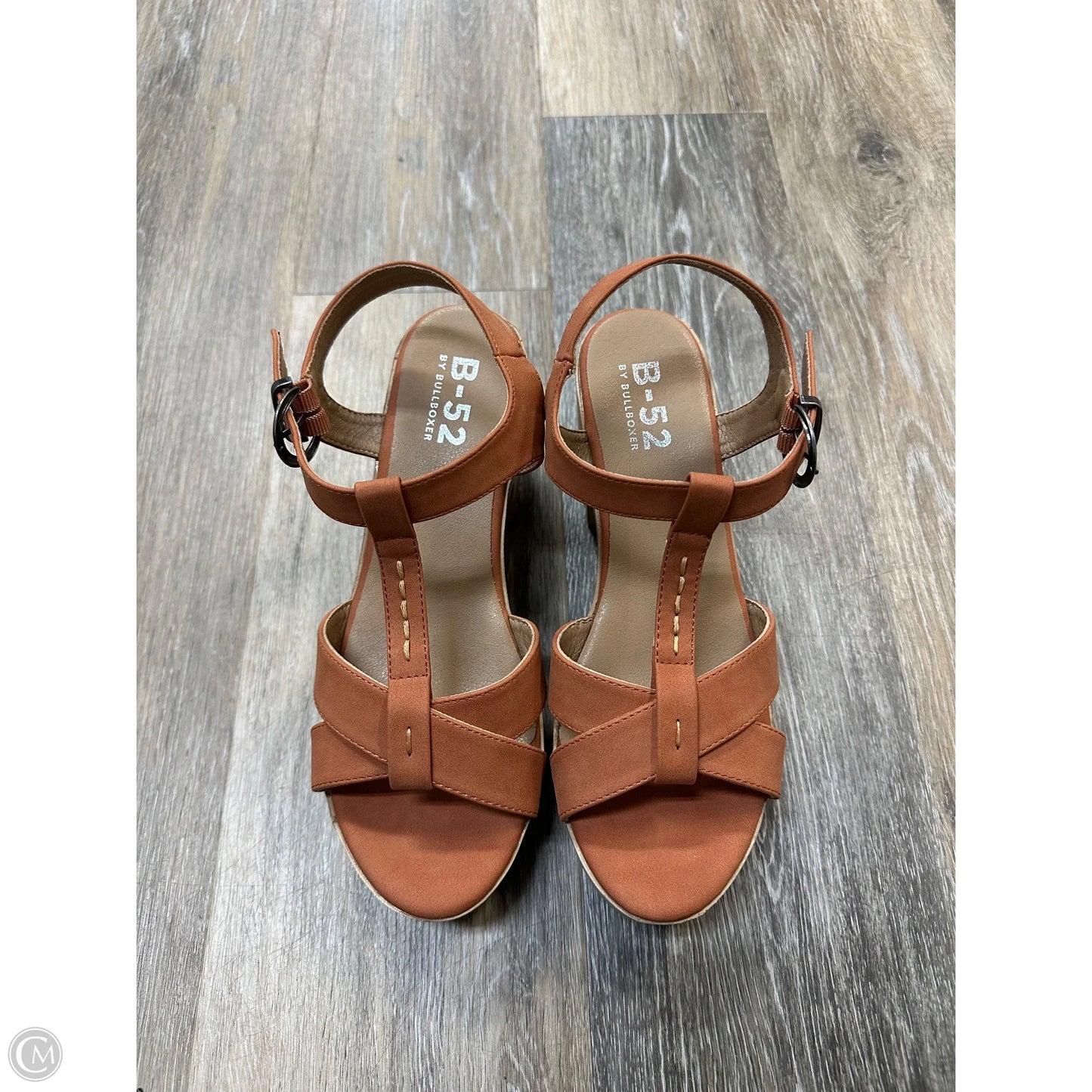 Sandals Heels Block By Bullboxer In Orange, Size: 9