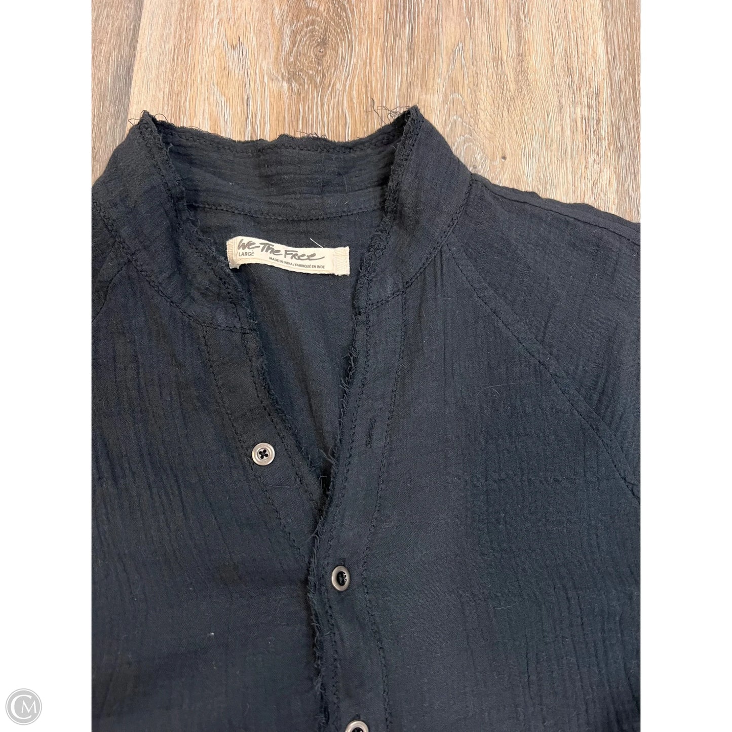 Blouse Long Sleeve By We The Free In Black, Size: L