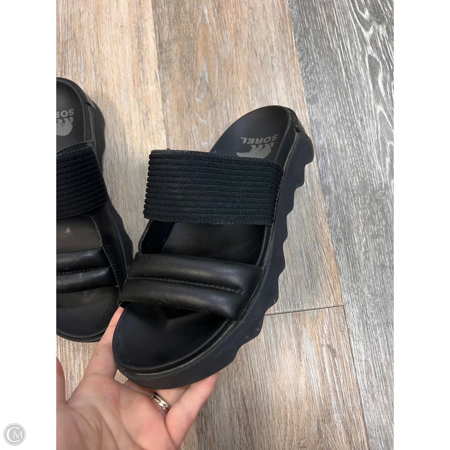 Sandals Flats By Sorel In Black, Size: 7.5