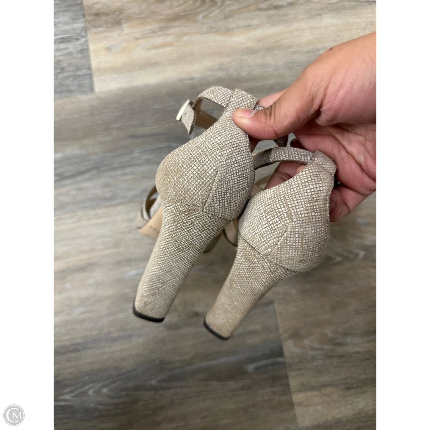 Sandals Luxury Designer By Jimmy Choo In Beige, Size: 7