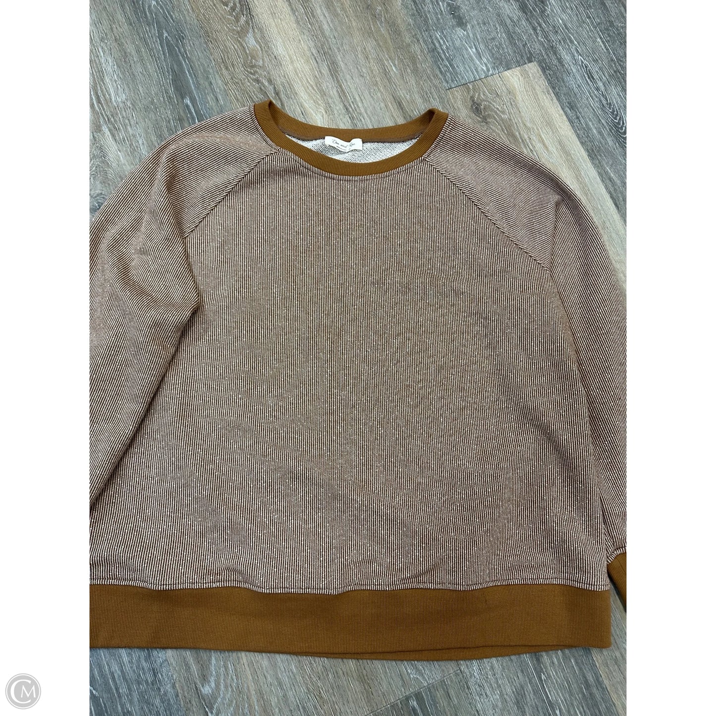 Sweatshirt Crewneck By Doe & Rae In Tan, Size: 2x