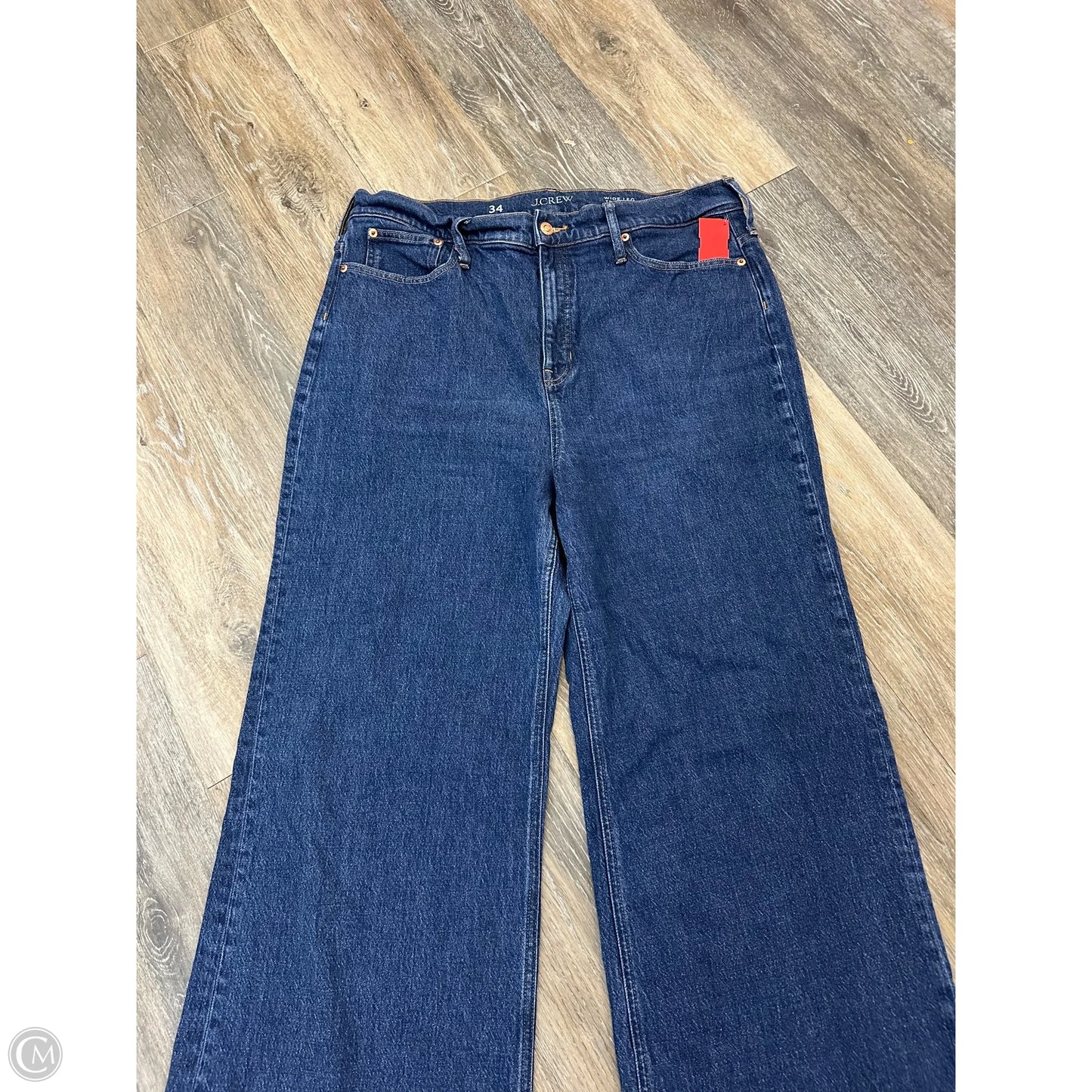 Jeans Wide Leg By J. Crew In Blue Denim, Size: 16