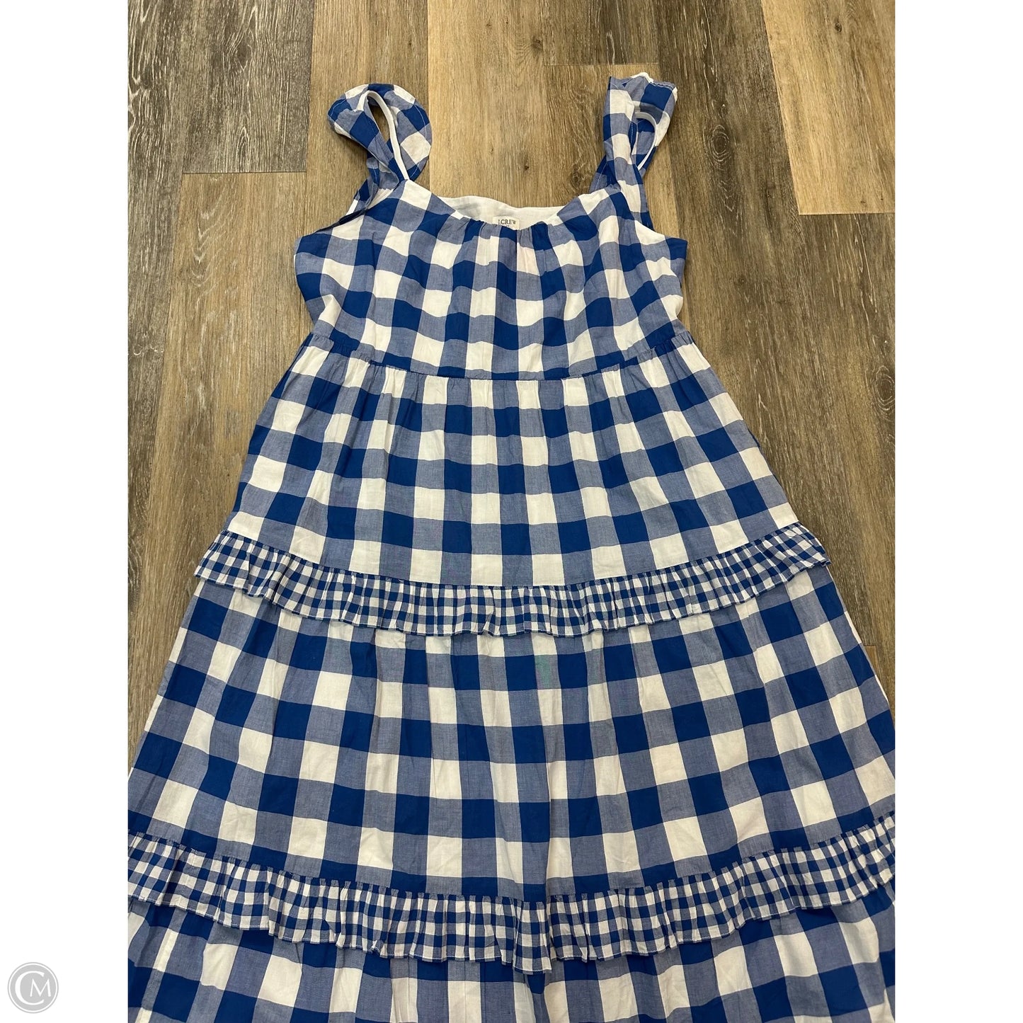 Dress Casual Maxi By J. Crew In Blue & White, Size: L