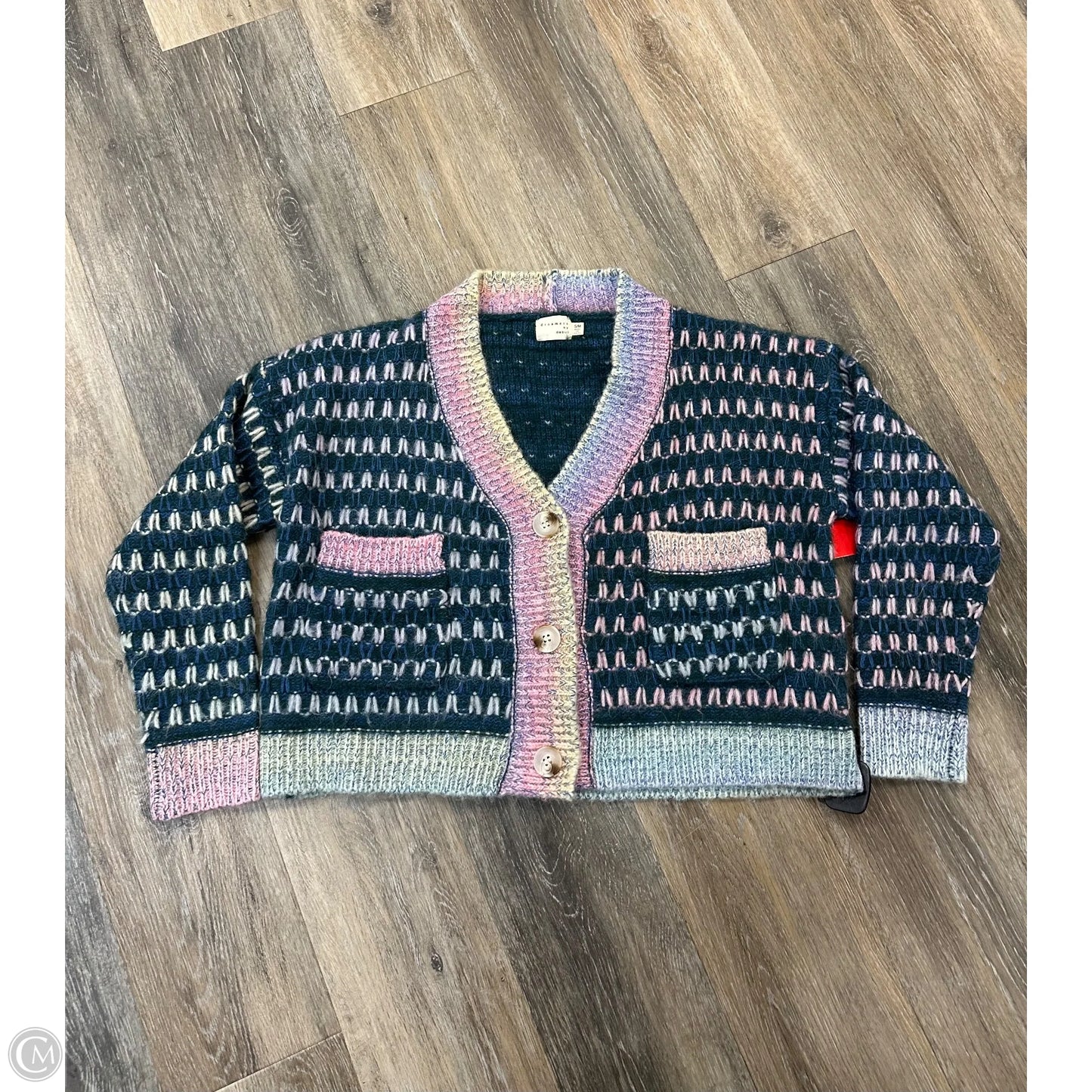 Sweater Cardigan By Dreamers In Multi-colored, Size: S