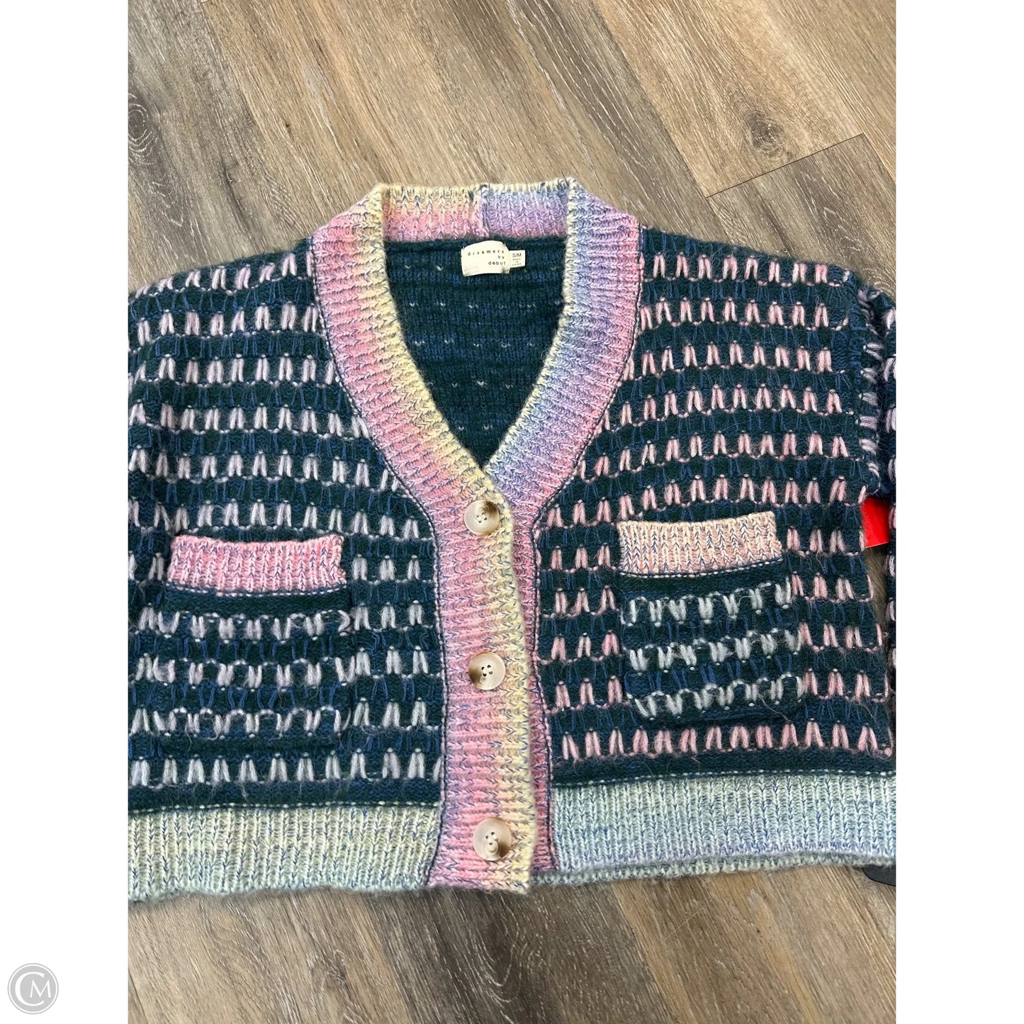 Sweater Cardigan By Dreamers In Multi-colored, Size: S