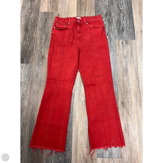 Jeans Straight By Pistola In Red Denim, Size: 8