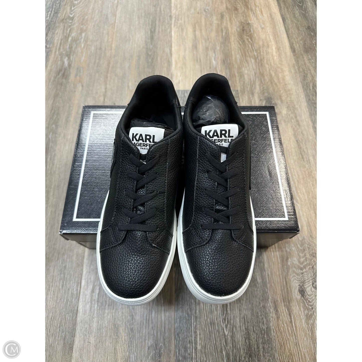 Shoes Designer By Karl Lagerfeld In Black, Size: 9