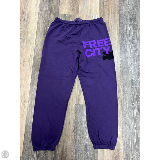 Pants Joggers By Freecity In Purple, Size: L
