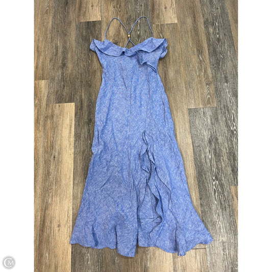 Dress Casual Midi By Zara In Blue, Size: S