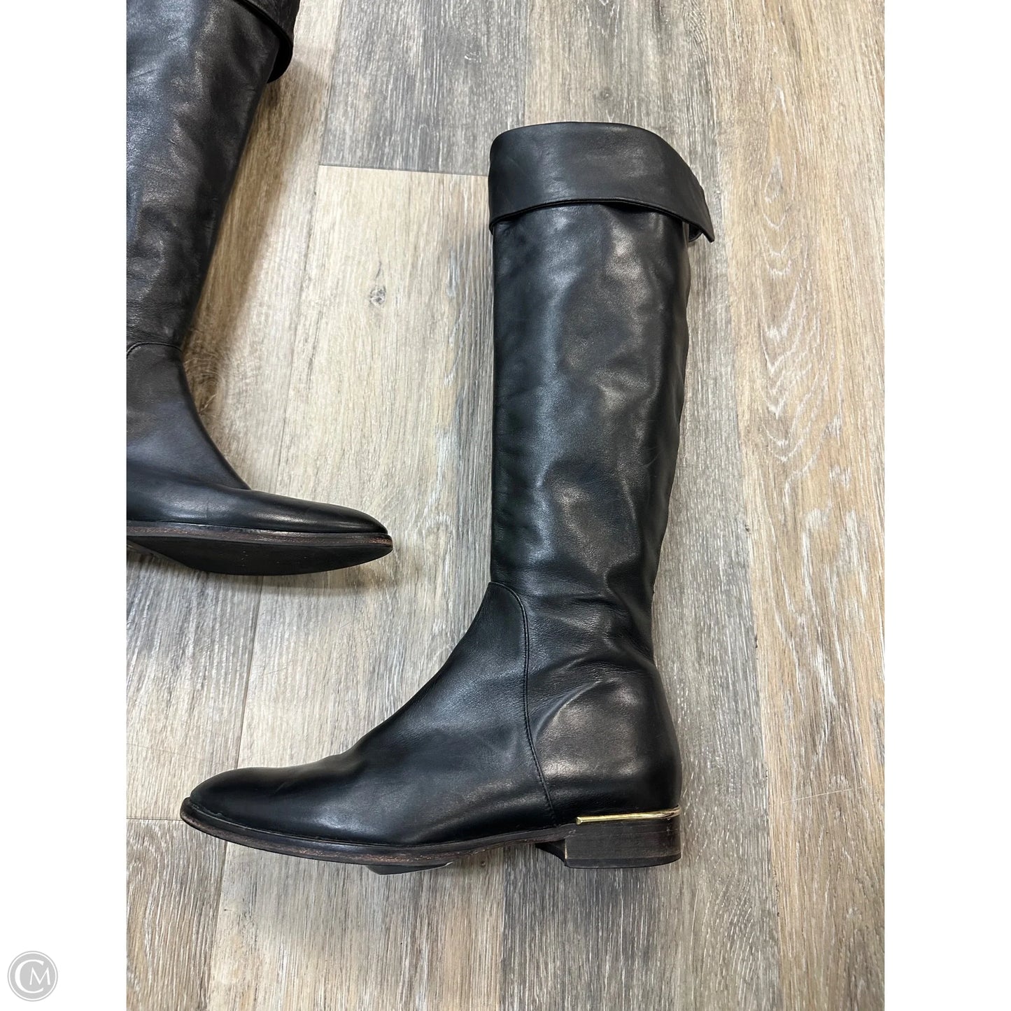 Boots Leather By Jennifer Tattenelli In Black, Size: 6