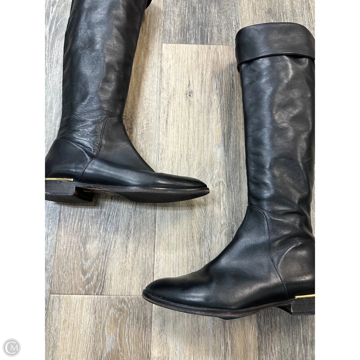 Boots Leather By Jennifer Tattenelli In Black, Size: 6