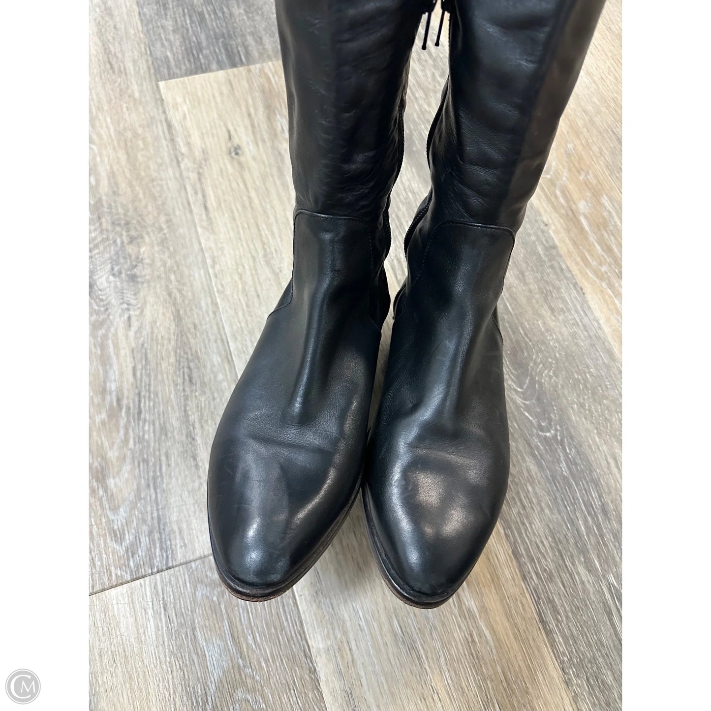 Boots Leather By Jennifer Tattenelli In Black, Size: 6