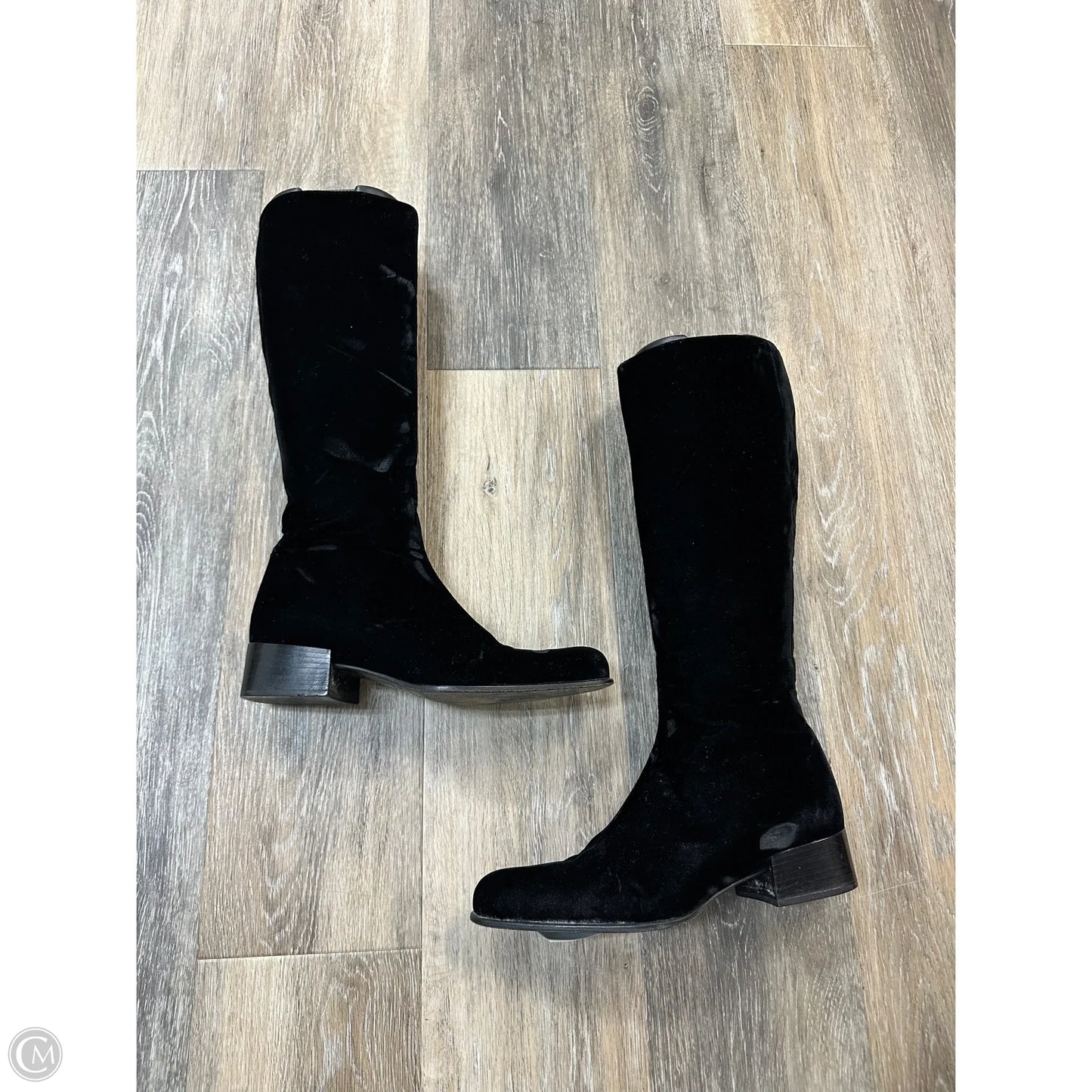 Boots Luxury Designer By Prada In Black, Size: 6