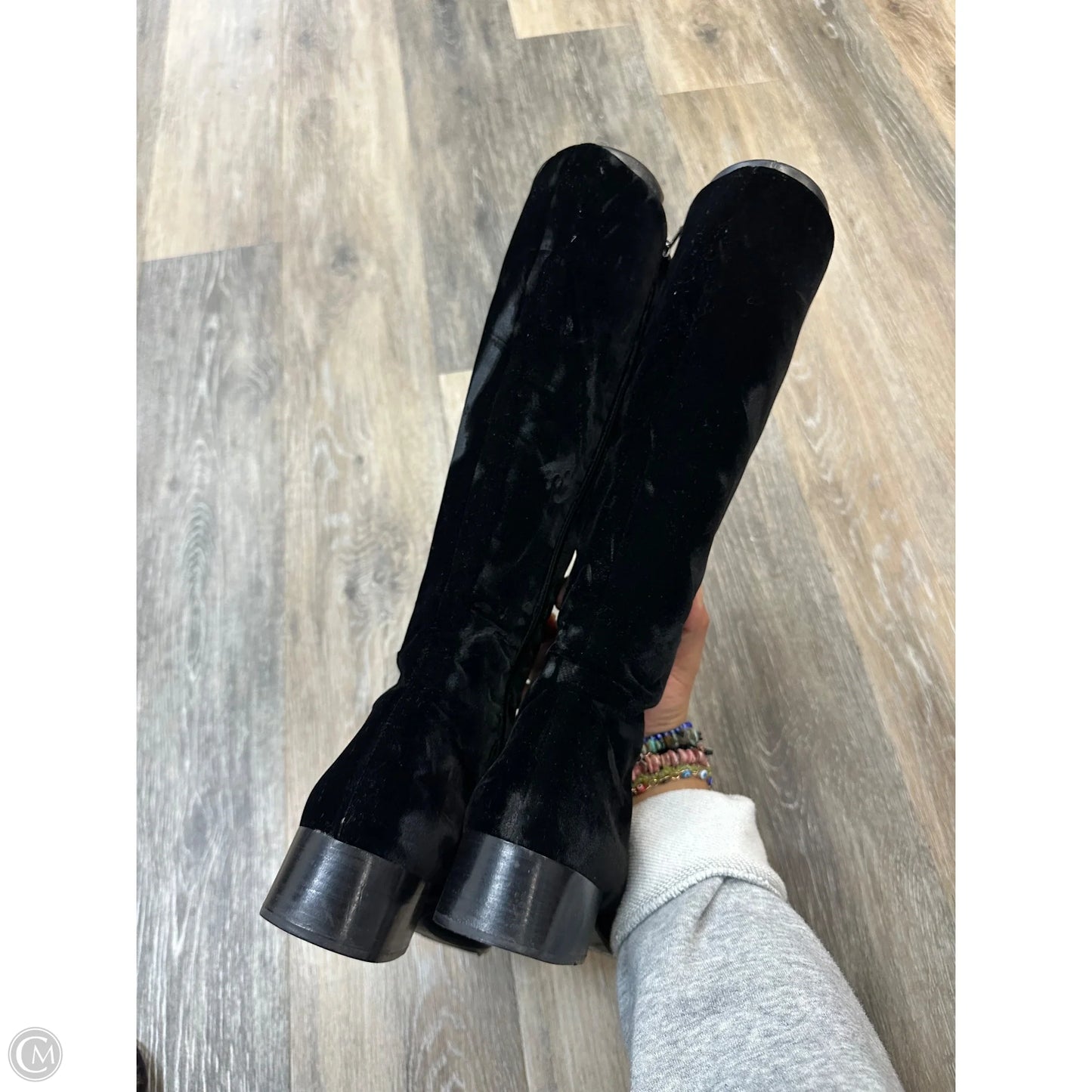 Boots Luxury Designer By Prada In Black, Size: 6