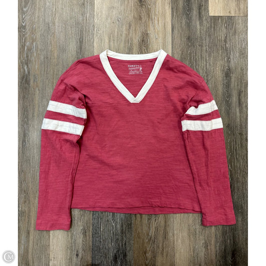 Top Short Sleeve By Faherty In Pink, Size: M