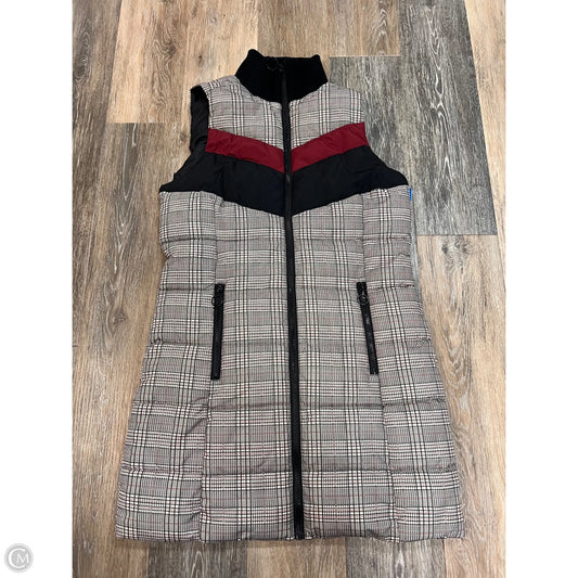 Vest Puffer & Quilted By Peyton Jensen In Plaid Pattern, Size: S