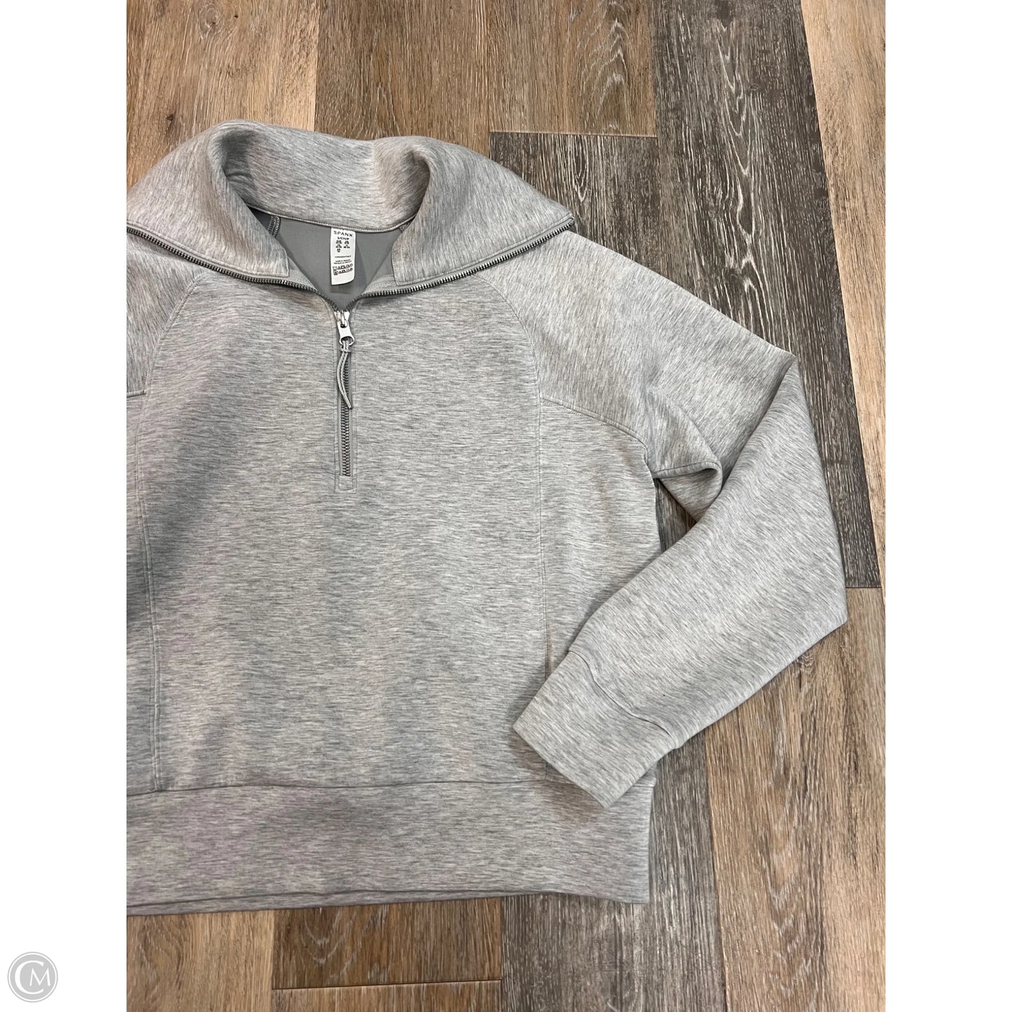 Athletic Sweatshirt Collar By Spanx In Grey, Size: S