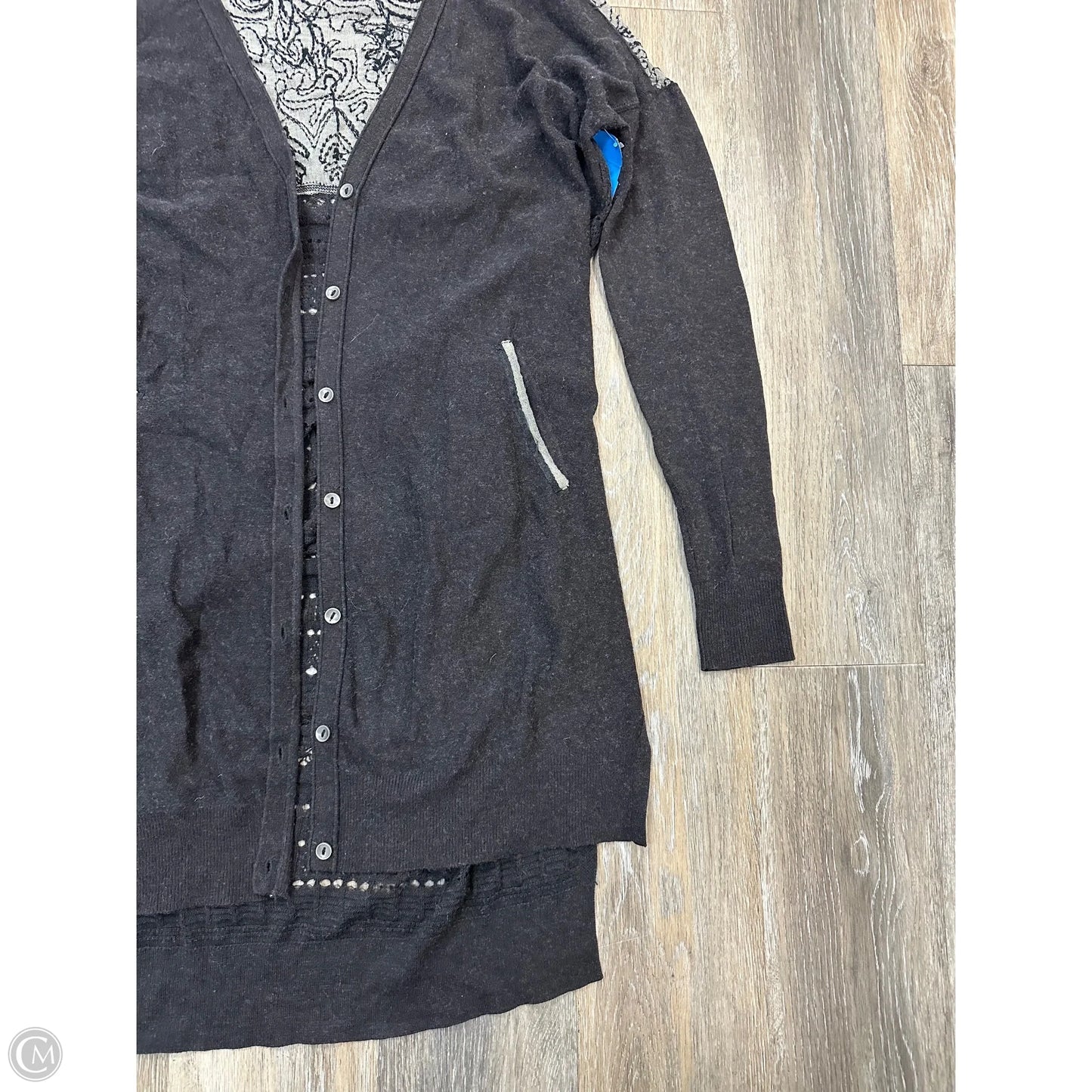 Sweater Cardigan By Free People In Grey, Size: M