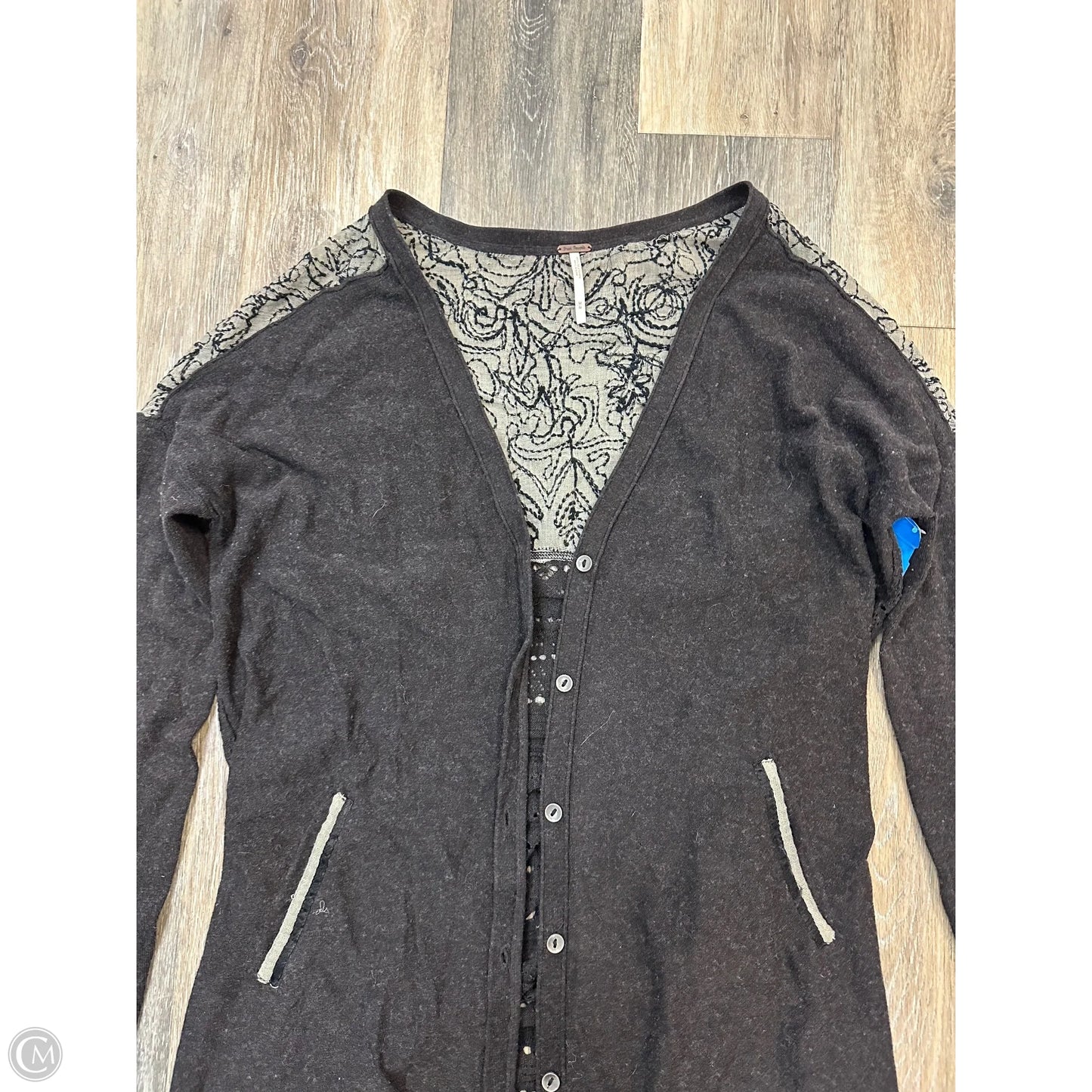 Sweater Cardigan By Free People In Grey, Size: M