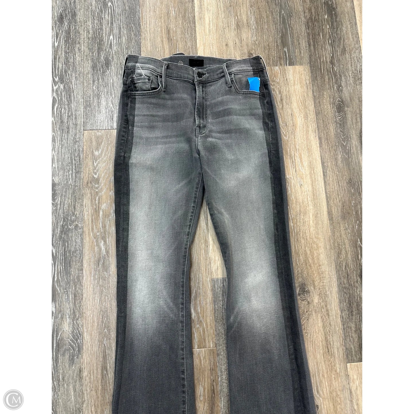 Jeans Flared By Mother In Grey Denim, Size: 4