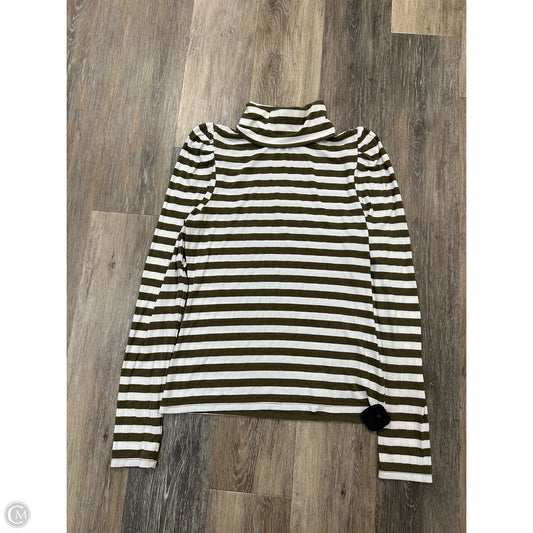 Top Long Sleeve By Evereve In Striped Pattern, Size: L