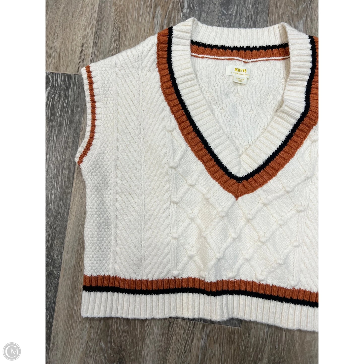 Vest Sweater By Maeve In Multi-colored, Size: M