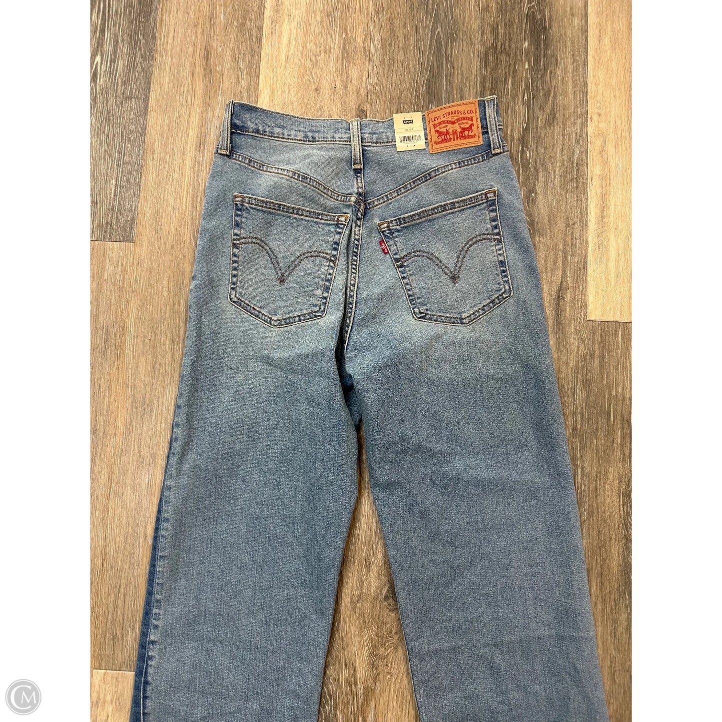 Jeans Straight By Levis In Blue Denim, Size: 8